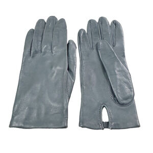 Vintage Fownes Gray Leather Women's Gloves 8 Collectible Stylish Warm Riding